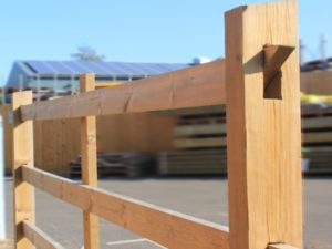 morticed post and rail fencing